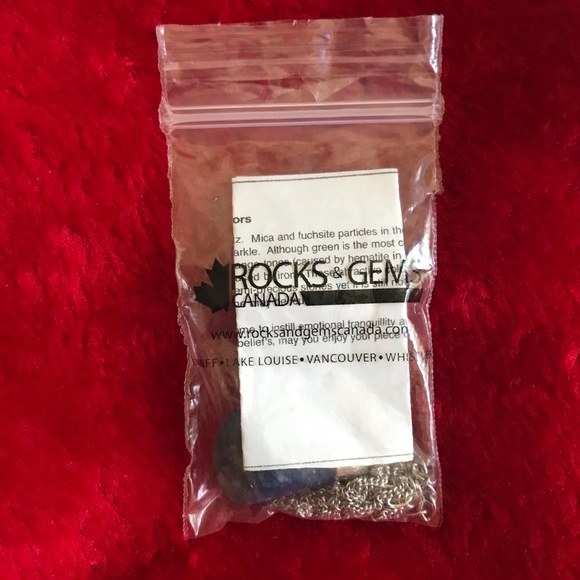 Rocks and Gems Blue Aventurine 925 Silver Necklace - Picture 10 of 11